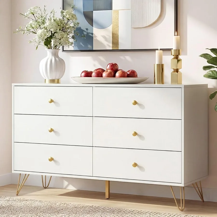 Bedroom 6-Drawer White Dresser - Storage ulasan dan harga