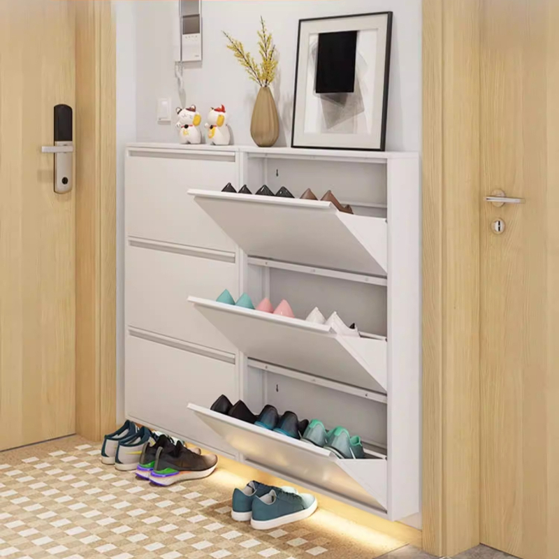 Modern Slim Shoe Cabinet, Larg - Shoe Rack Cabinet Narrow Entryway ulasan dan harga
