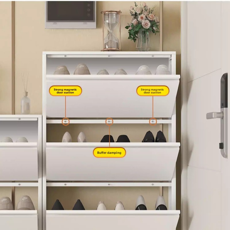 Modern Slim Shoe Cabinet, Larg - Shoe Rack Cabinet Narrow Entryway ulasan dan harga