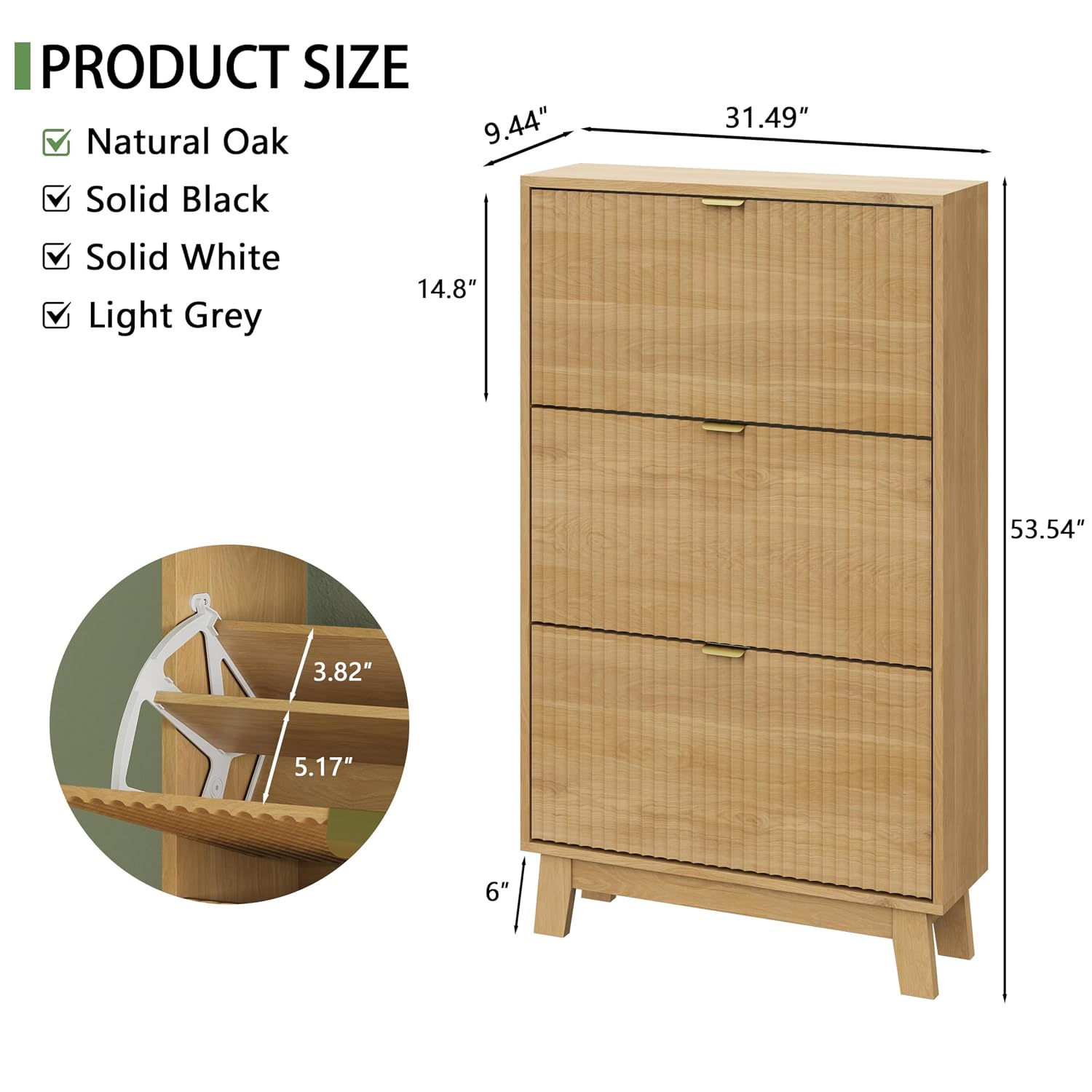 Shoe Cabinet 3 Flip Drawers, 5 - Shoe Rack Cabinet Narrow Entryway ulasan dan harga