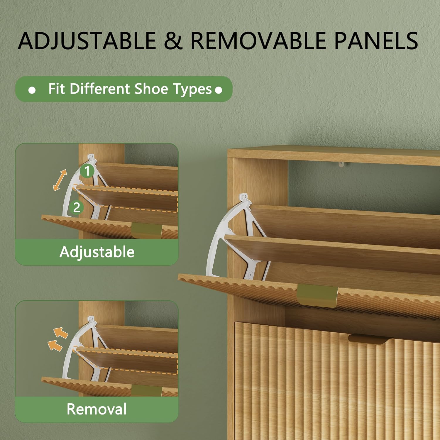 Shoe Cabinet 3 Flip Drawers, 5 - Shoe Rack Cabinet Narrow Entryway ulasan dan harga