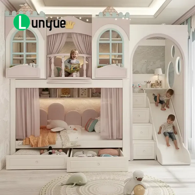 Ankke Custom Princess House Bu - Bunk Bed With Stairs And Slide ulasan dan harga