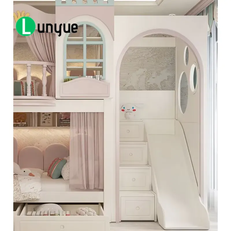 Ankke Custom Princess House Bu - Bunk Bed With Stairs And Slide ulasan dan harga