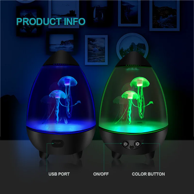 LED fish Lamp Ambient Night Li - Floating Nightstand With Led Light ulasan dan harga