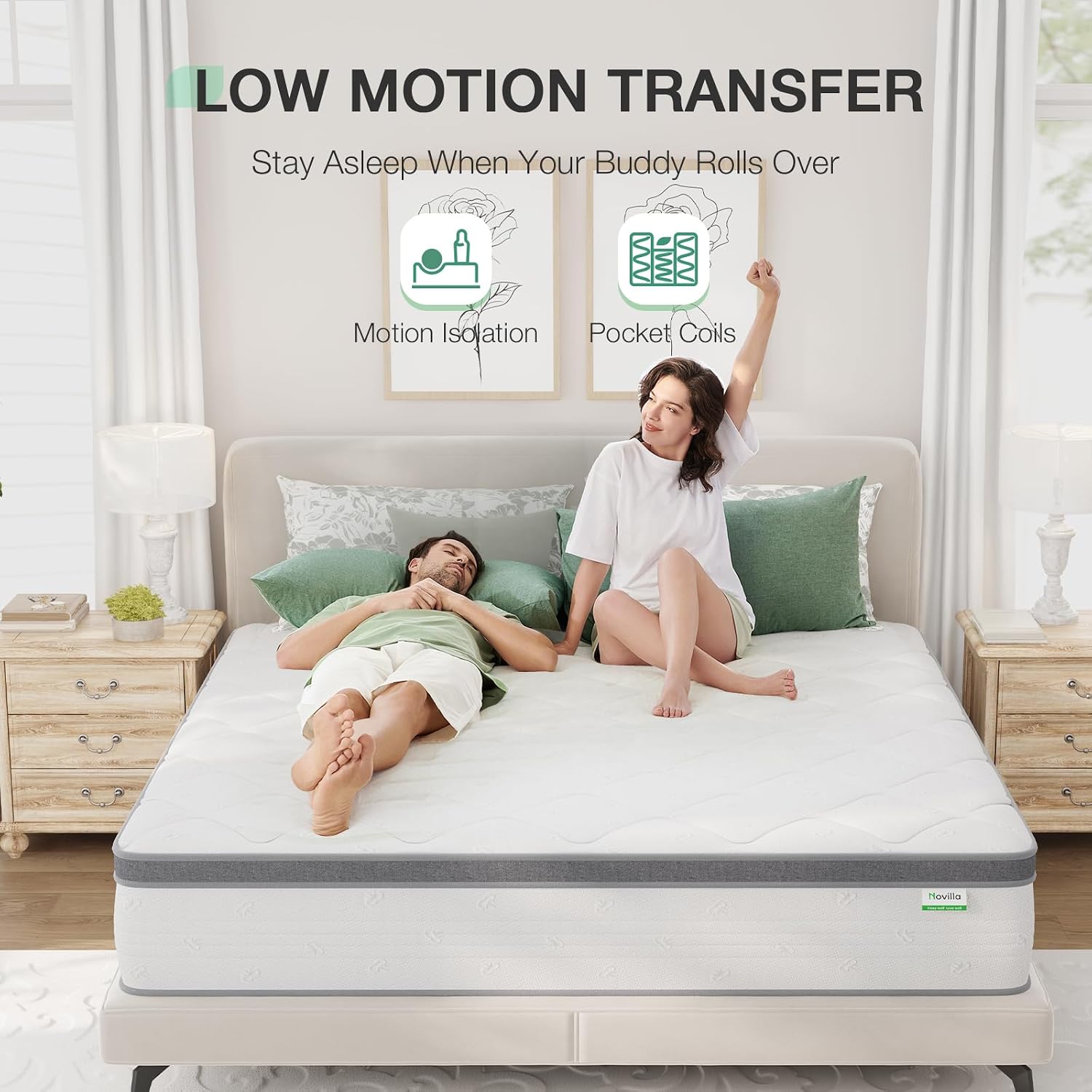 Queen Mattress 14 Inch, Hybrid - Memory Foam Mattress In A Box Queen ulasan dan harga