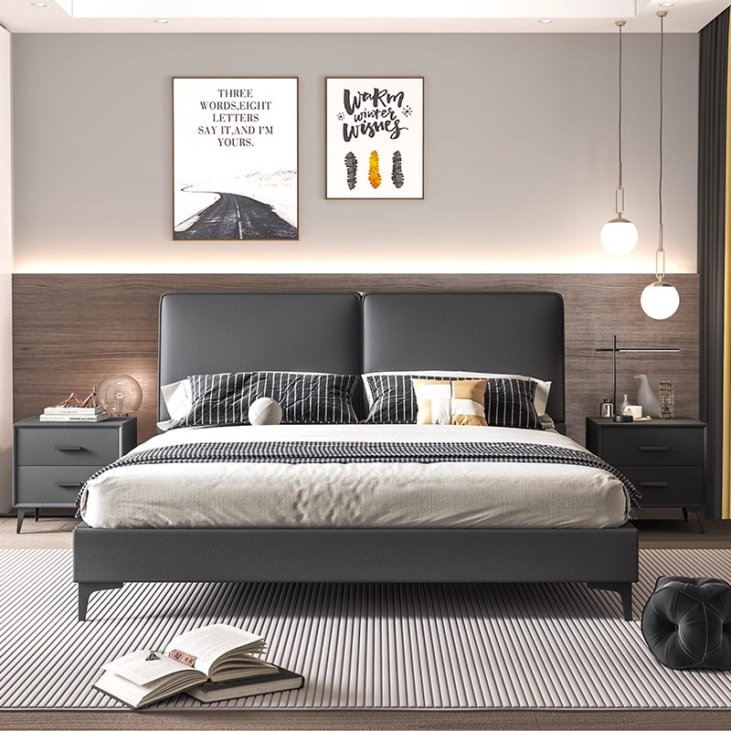 Modern Luxury Wood Bedroom Fur - King Size Bed Frame With Storage Drawers ulasan dan harga
