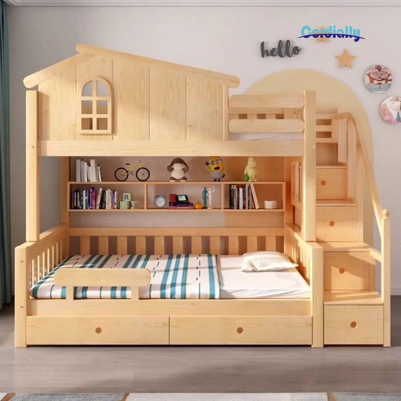 150x200cm King Size Kids Bed S - Bunk Bed With Stairs And Slide ulasan dan harga
