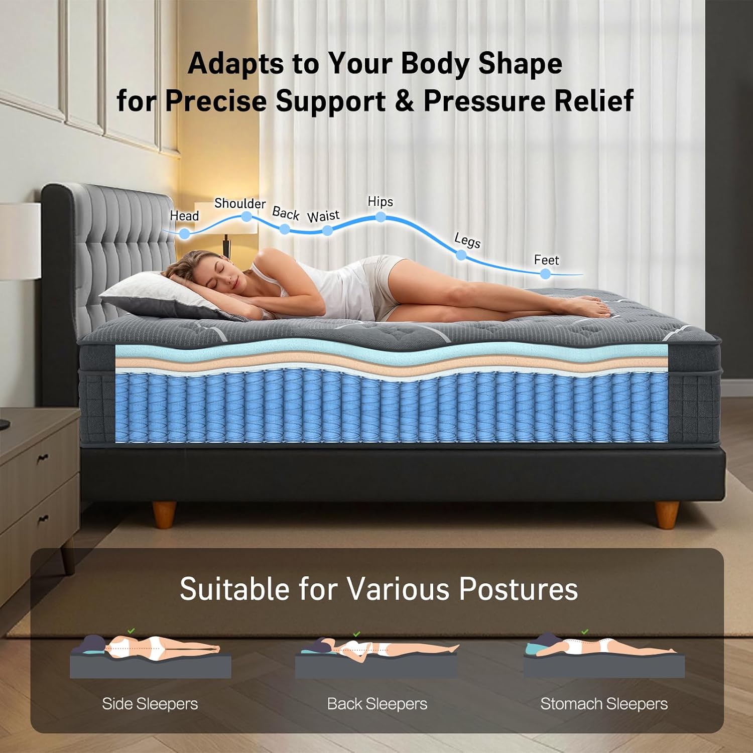 Queen Mattress, 10 Inch Queen  - Memory Foam Mattress In A Box Queen ulasan dan harga