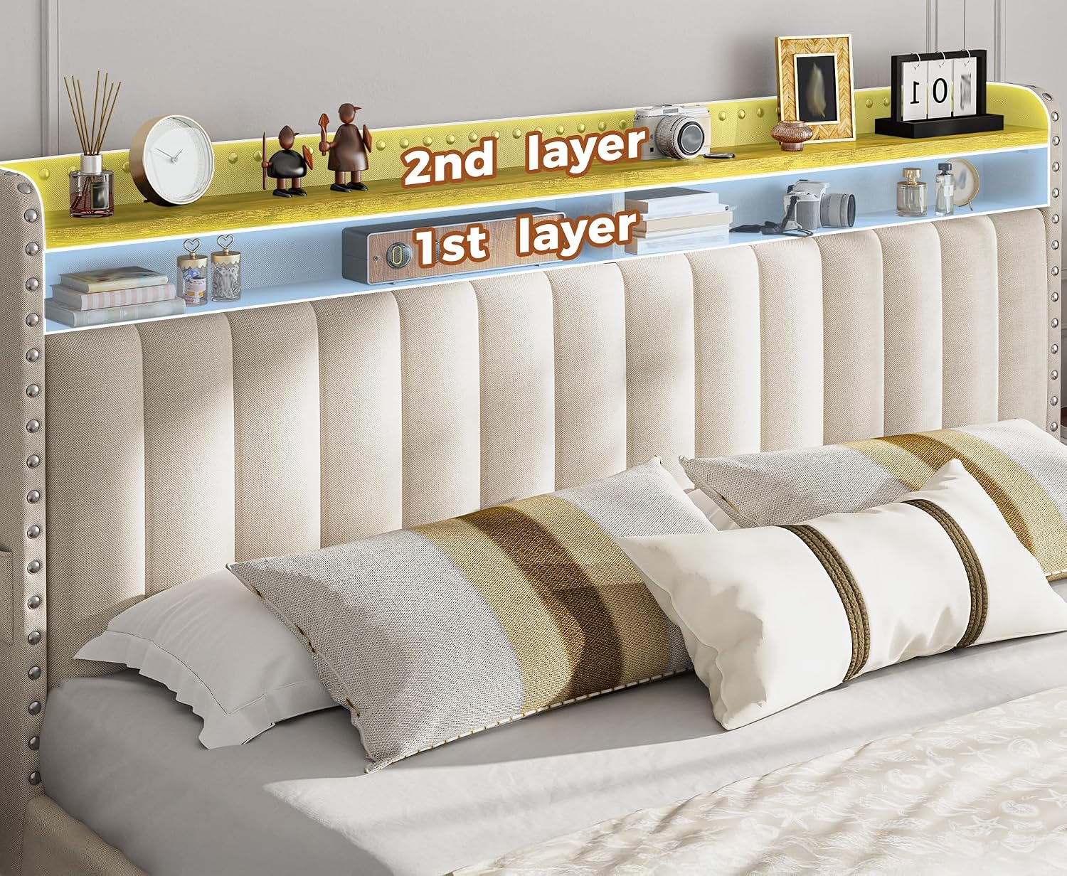 King Size Bed Frame with 4 Sto - King Size Bed Frame With Storage Drawers ulasan dan harga