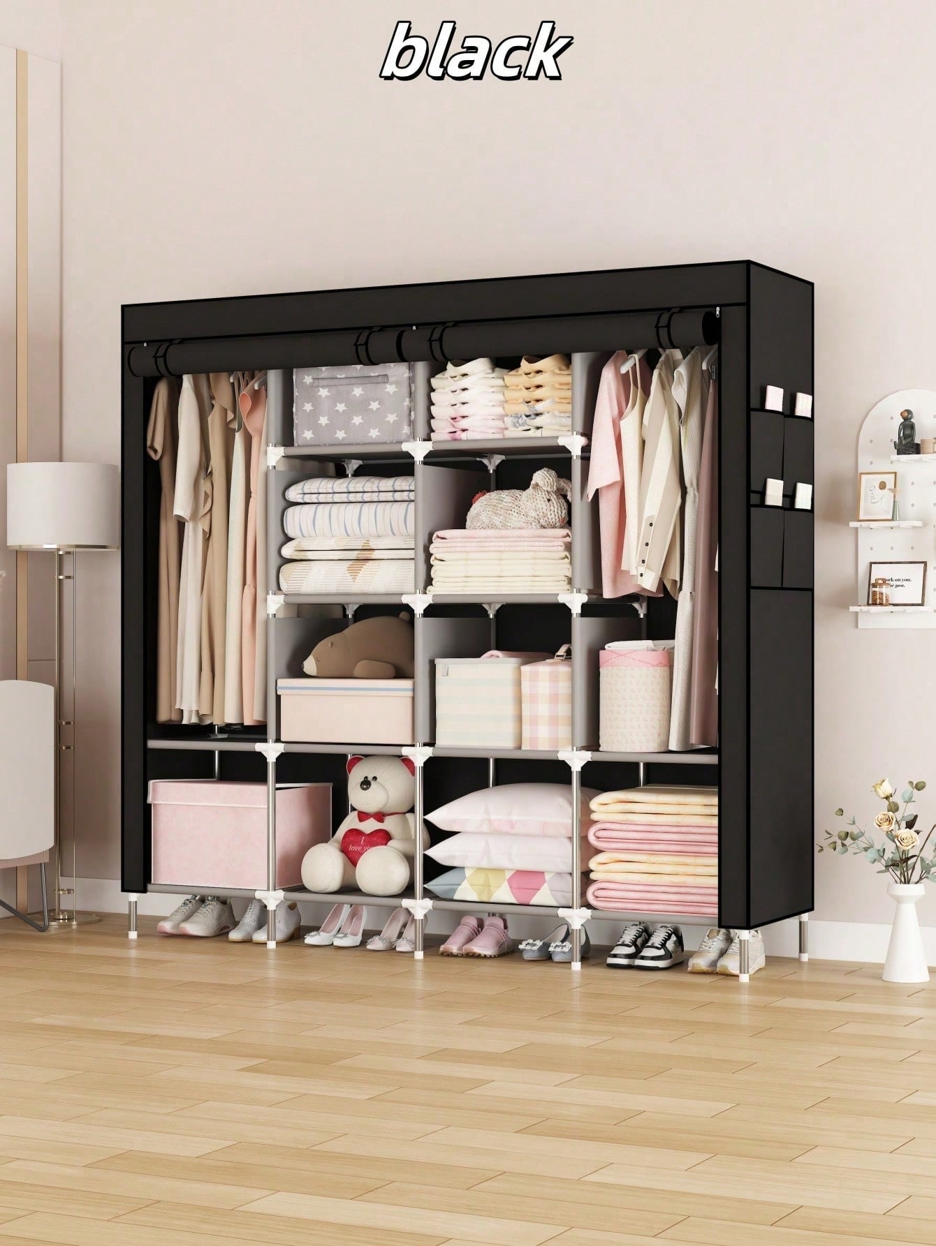 Large Portable Closet Wardrobe - Wardrobe Closet Portable Fabric Cover ulasan dan harga